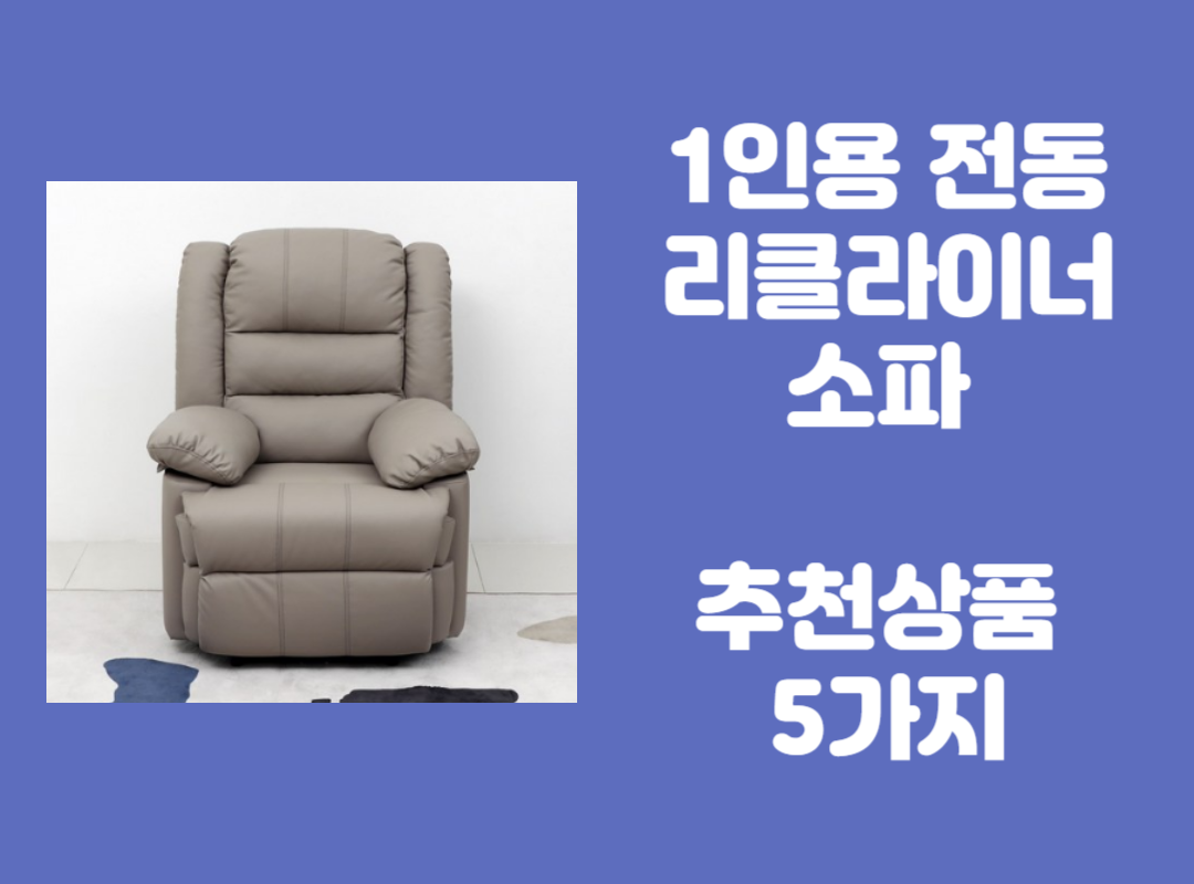 1인용 전동 리클라이너 소파 추천 상품 및 주의사항